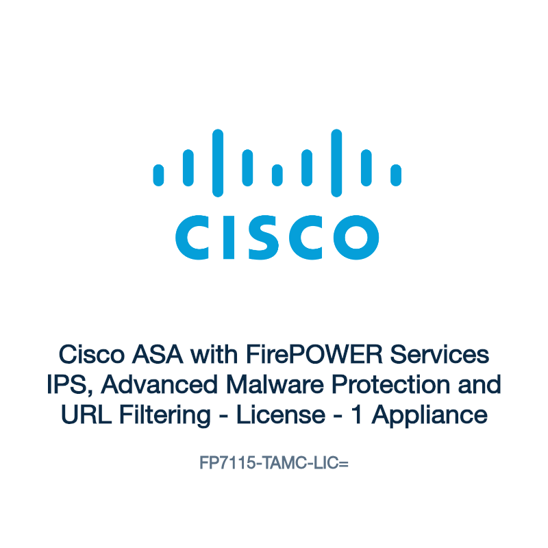 FP7115-TAMC-LIC=: Cisco ASA with FirePOWER Services IPS, Advanced Malware Protection