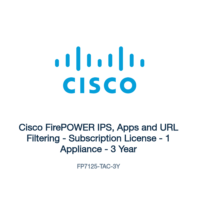 FP7125-TAC-3Y: Cisco FirePOWER IPS, Apps and URL Filtering