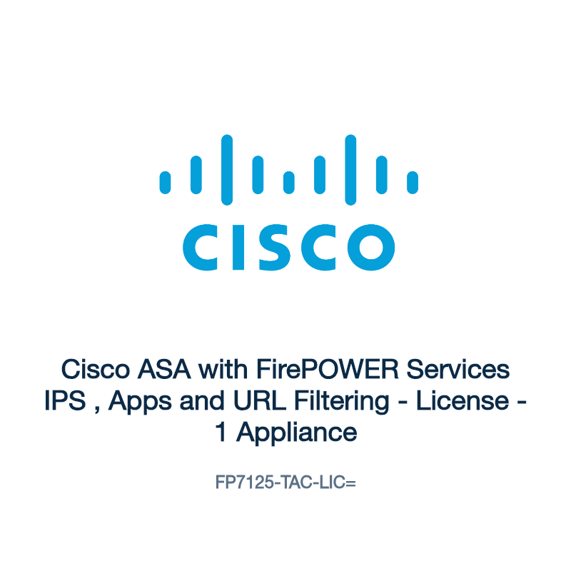 FP7125-TAC-LIC=: Cisco ASA with FirePOWER Services IPS , Apps and URL Filtering