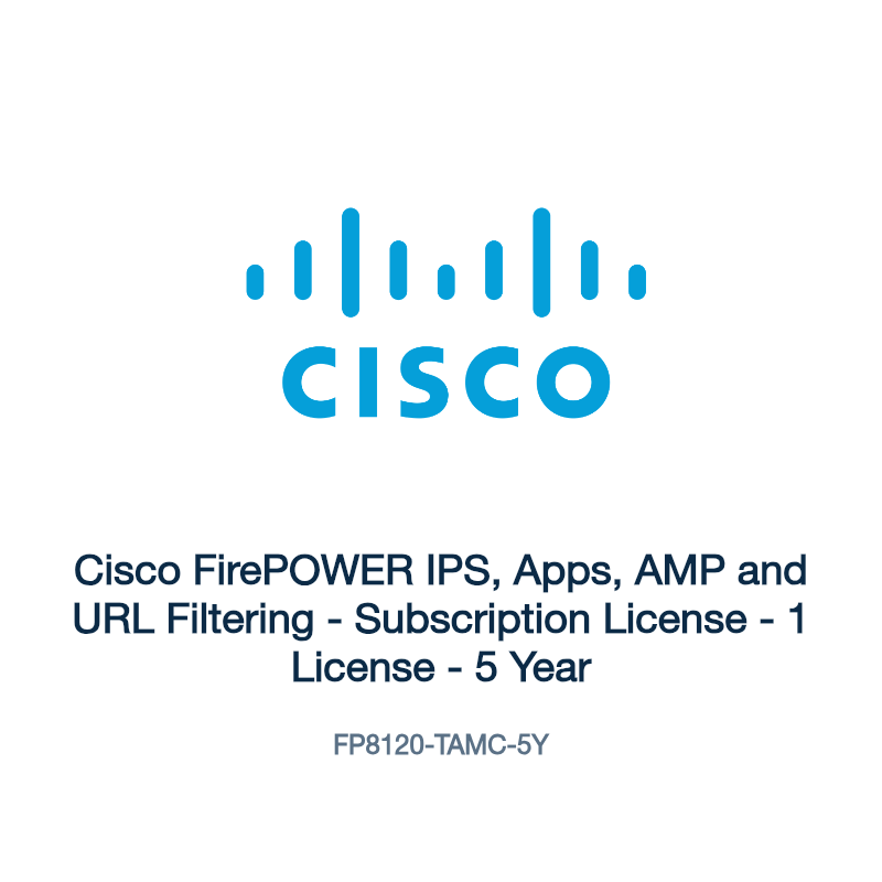 FP8120-TAMC-5Y: Cisco FirePOWER IPS, Apps, AMP and URL Filtering