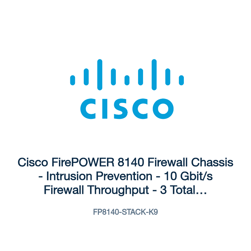 FP8140-STACK-K9: Cisco FirePOWER 8140 Firewall Chassis