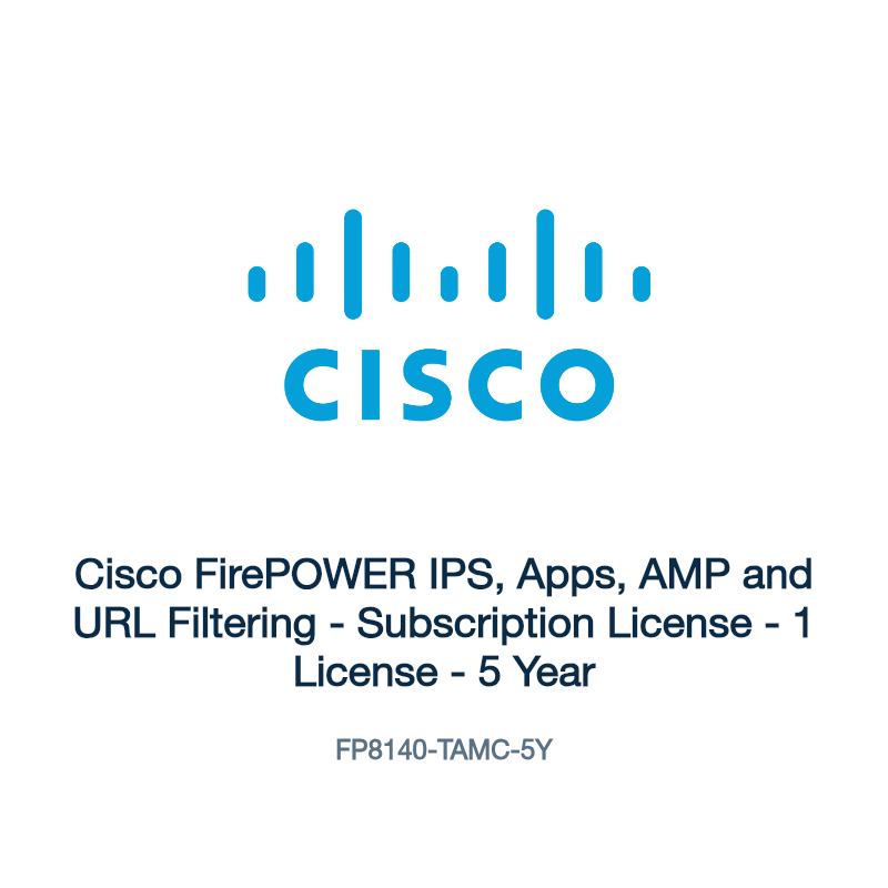 FP8140-TAMC-5Y: Cisco FirePOWER IPS, Apps, AMP and URL Filtering