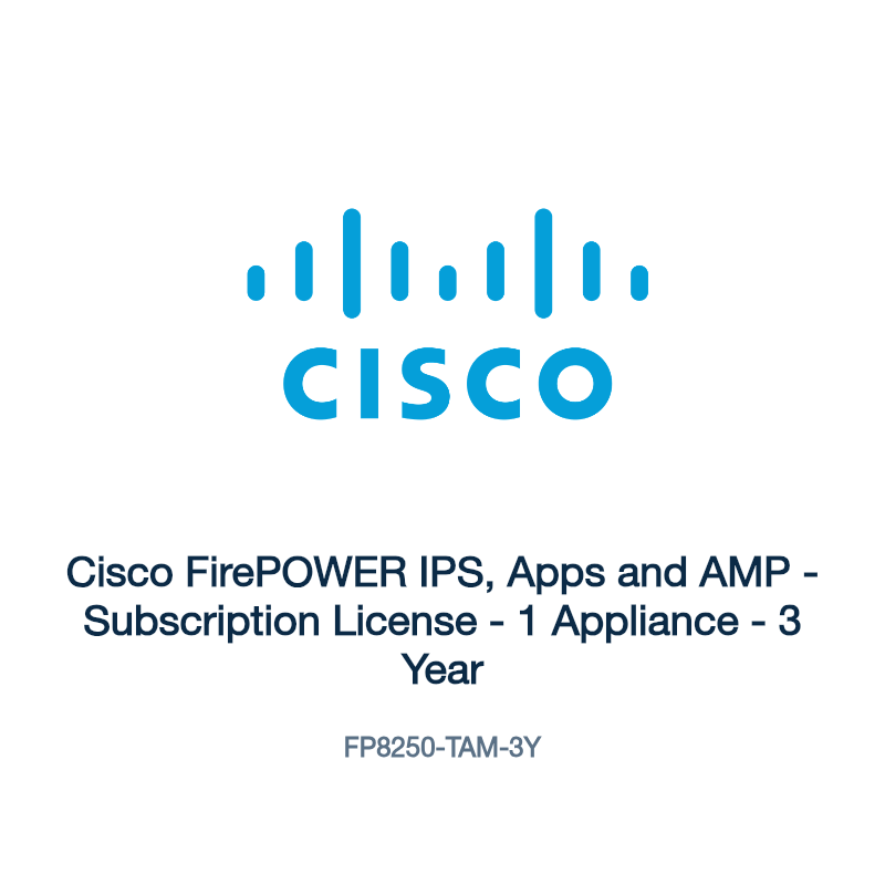 FP8250-TAM-3Y: Cisco FirePOWER IPS, Apps and AMP
