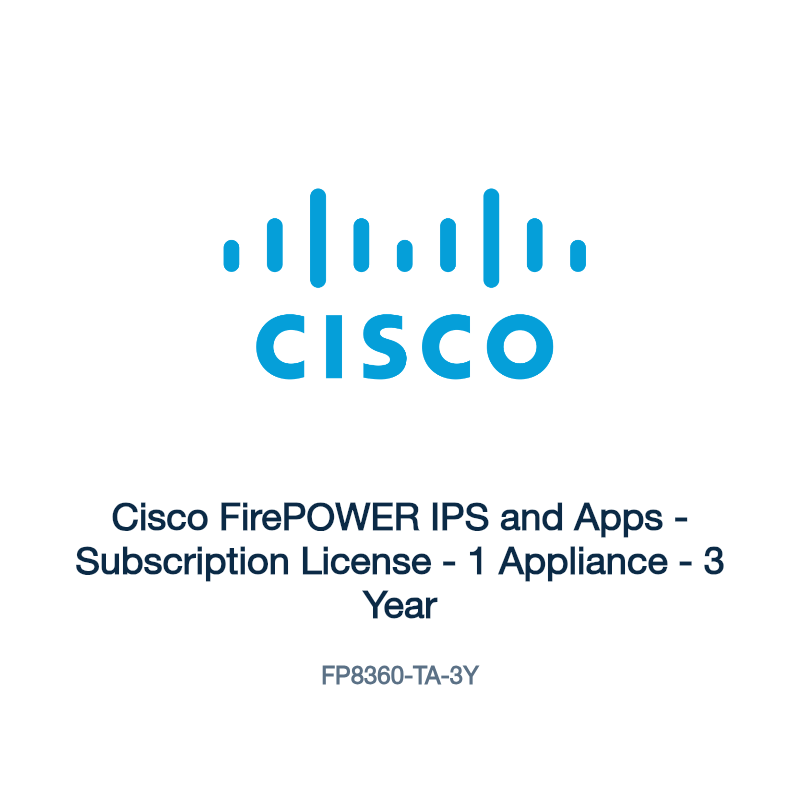 FP8360-TA-3Y: Cisco FirePOWER IPS and Apps