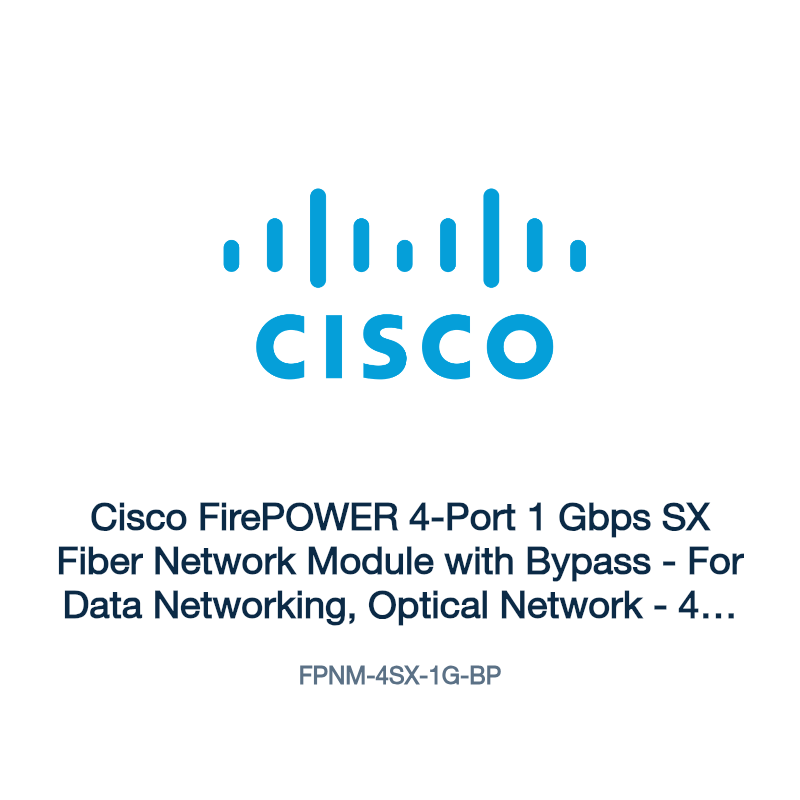 FPNM-4SX-1G-BP: Cisco FirePOWER 4-Port 1 Gbps SX Fiber Network Module with Bypass