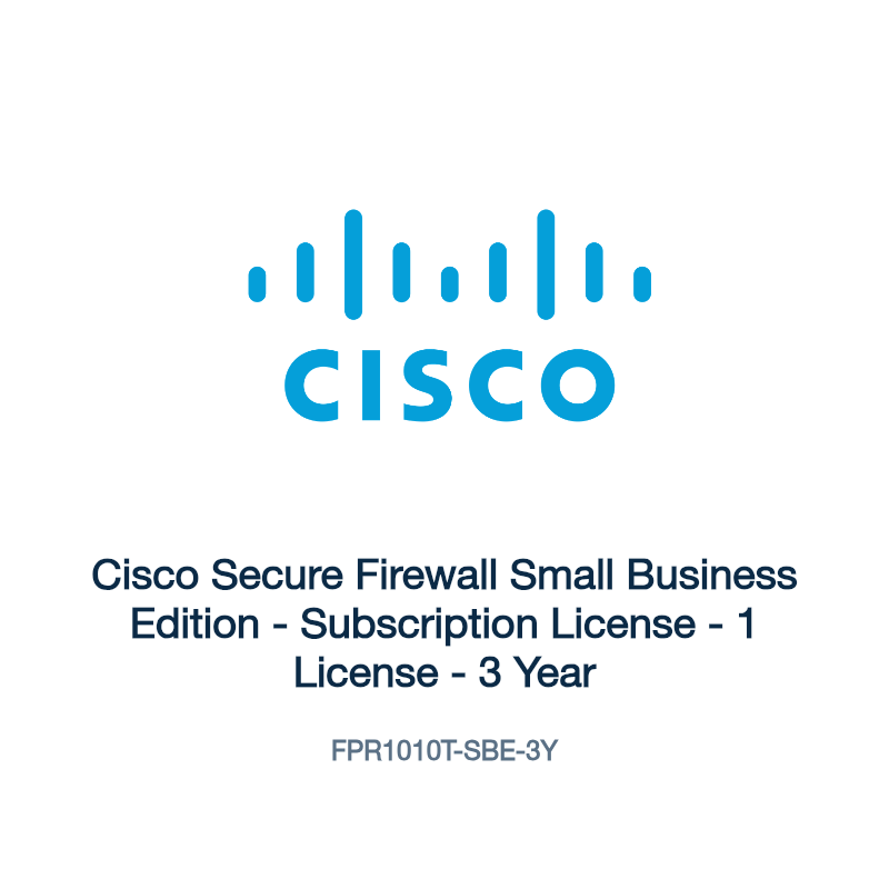 FPR1010T-SBE-3Y: Cisco Secure Firewall Small Business Edition