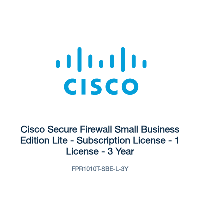FPR1010T-SBE-L-3Y: Cisco Secure Firewall Small Business Edition Lite