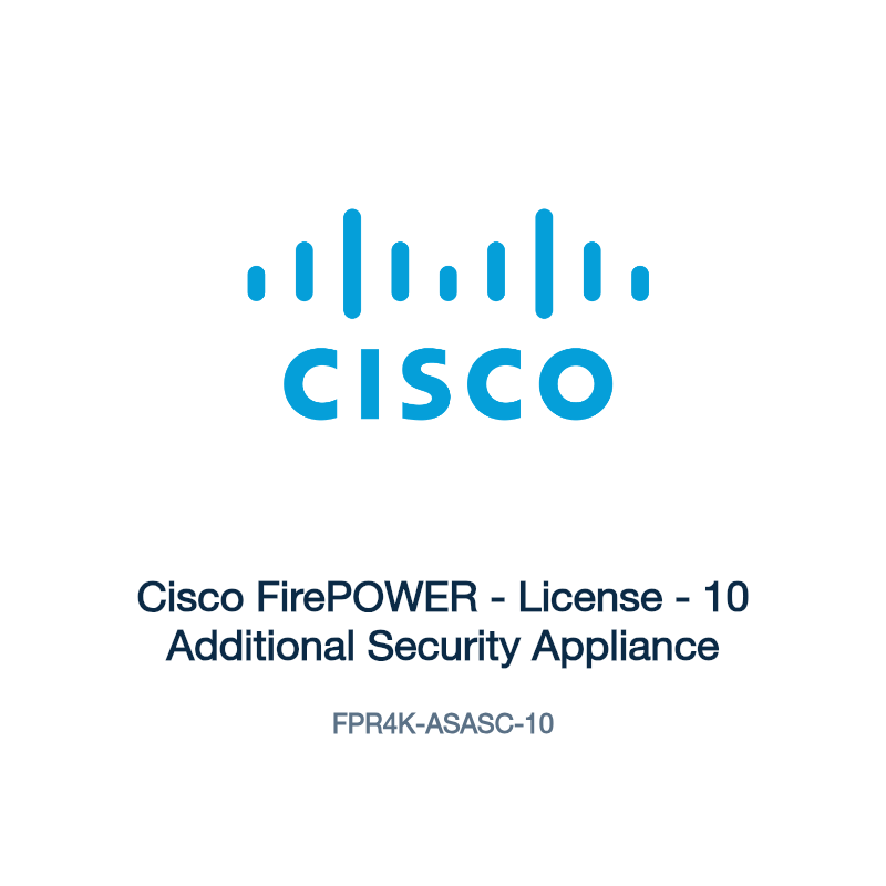 FPR4K-ASASC-10: Cisco FirePOWER - License - 10 Additional Security Appliance