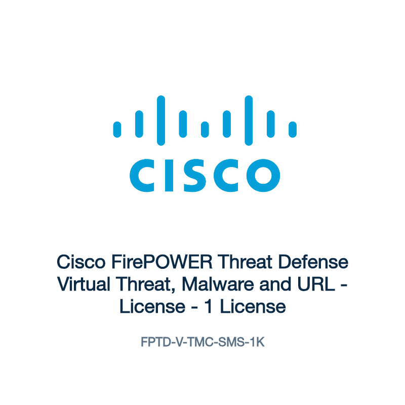 FPTD-V-TMC-SMS-1K: Cisco FirePOWER Threat Defense Virtual Threat, Malware and URL