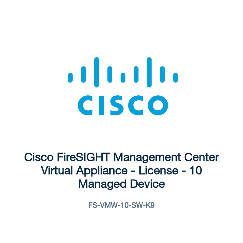 FS-VMW-10-SW-K9: Cisco FireSIGHT Management Center Virtual Appliance