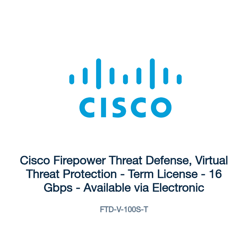 FTD-V-100S-T: Cisco Firepower Threat Defense, Virtual Threat Protection