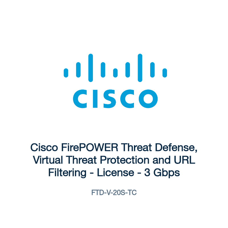 FTD-V-20S-TC: Cisco FirePOWER Threat Defense, Virtual Threat Protection and URL