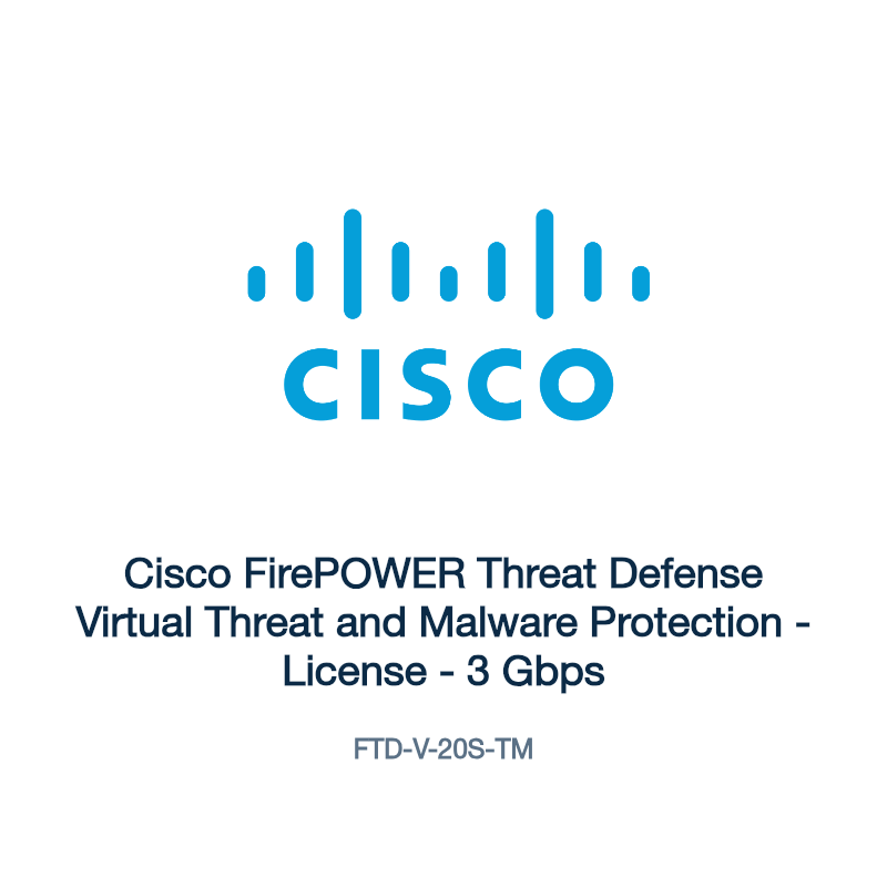 FTD-V-20S-TM: Cisco FirePOWER Threat Defense Virtual Threat and Malware Protection