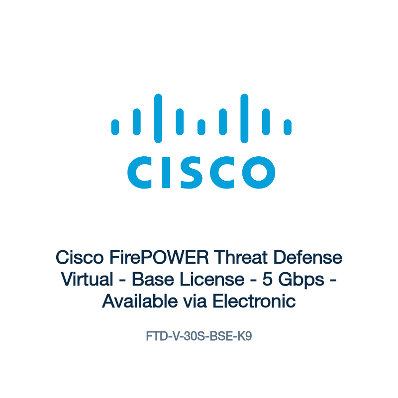 FTD-V-30S-BSE-K9: Cisco FirePOWER Threat Defense Virtual