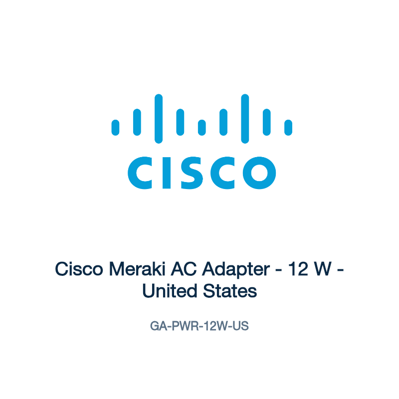 GA-PWR-12W-US: Cisco Meraki AC Adapter