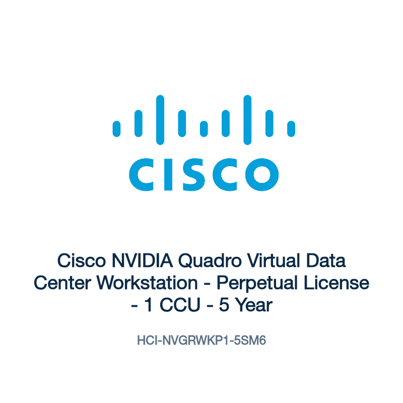 HCI-NVGRWKP1-5SM6: Cisco NVIDIA Quadro Virtual Data Center Workstation