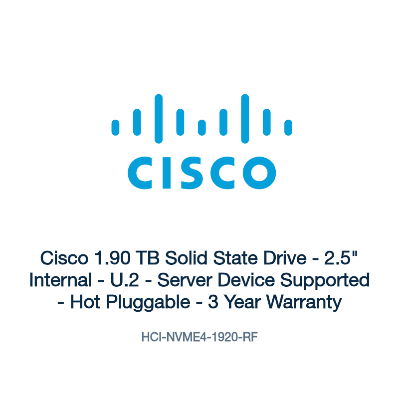 HCI-NVME4-1920-RF: Cisco 1.90 TB Solid State Drive