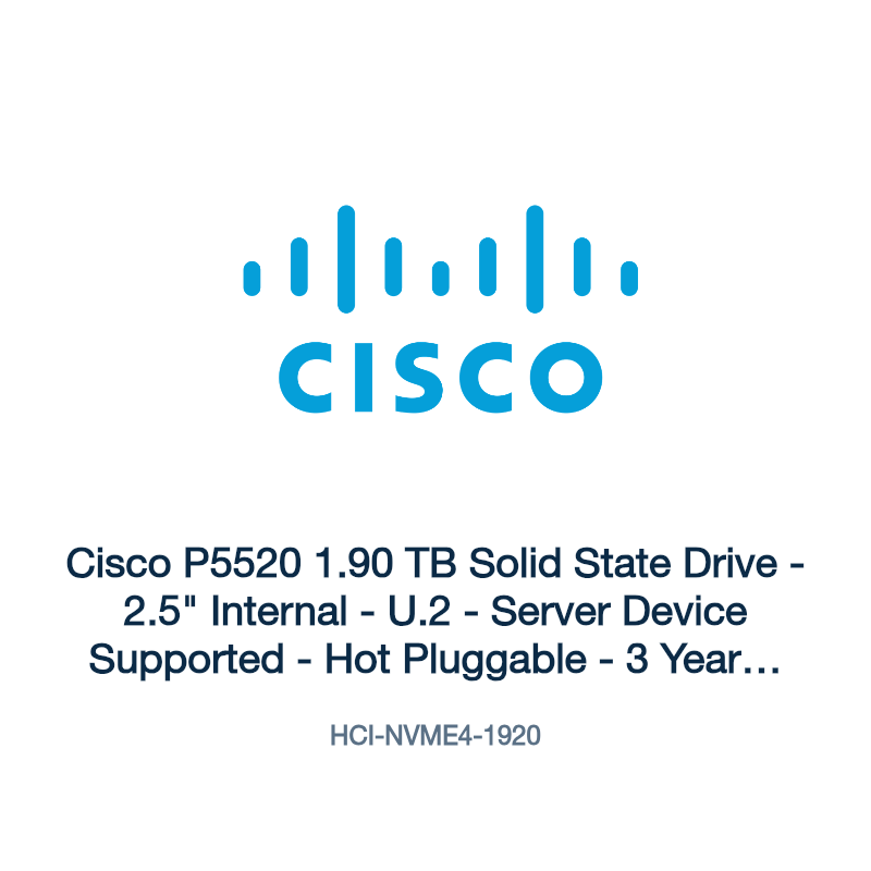 HCI-NVME4-1920: Cisco P5520 1.90 TB Solid State Drive