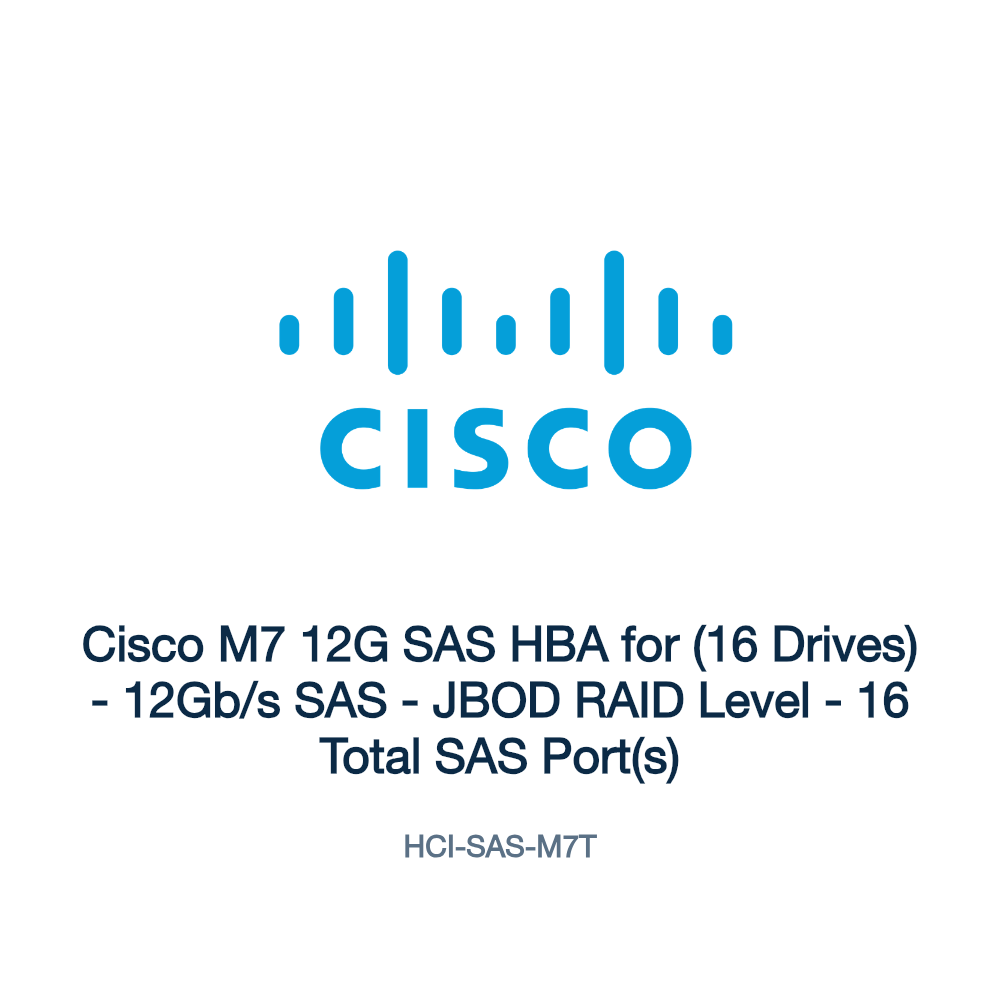 HCI-SAS-M7T: Cisco M7 12G SAS HBA for (16 Drives)
