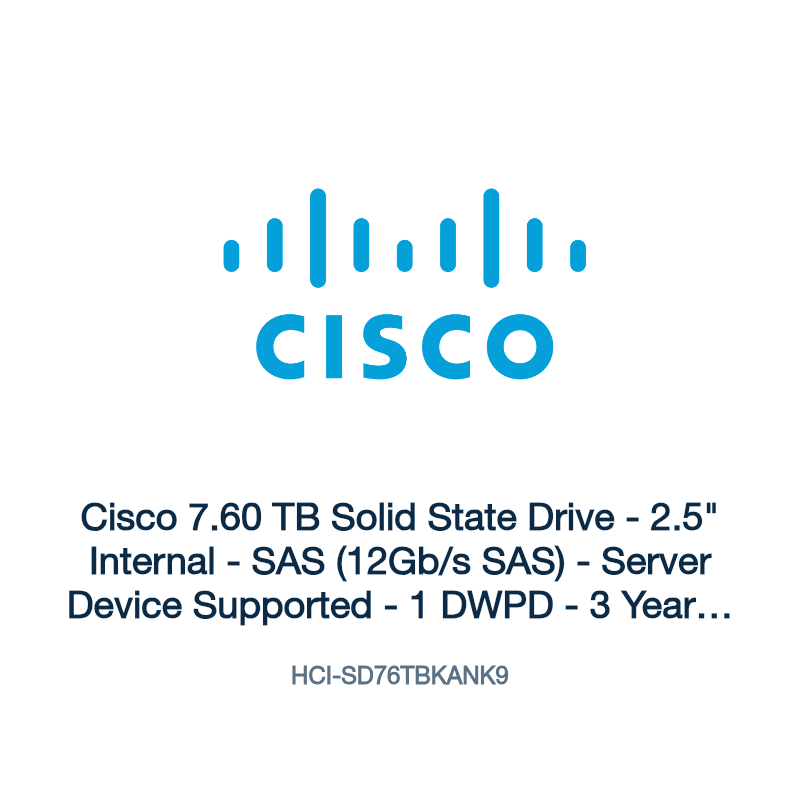 HCI-SD76TBKANK9: Cisco 7.60 TB Solid State Drive