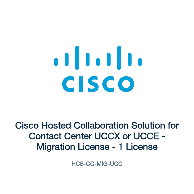 HCS-CC-MIG-UCC: Cisco Hosted Collaboration Solution for Contact Center UCCX or UCCE