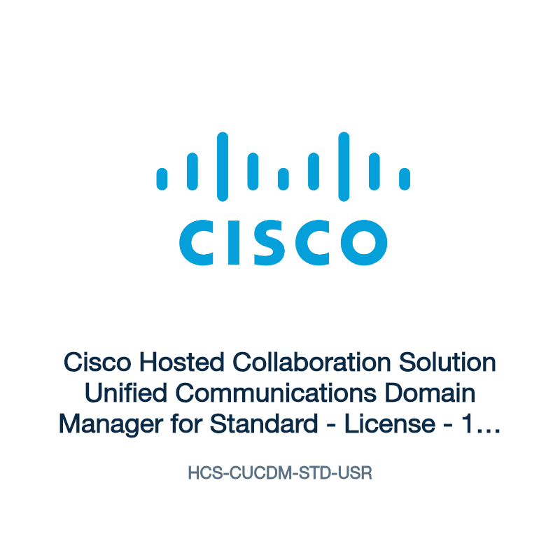 HCS-CUCDM-STD-USR: Cisco Hosted Collaboration Solution Unified Communications Domain