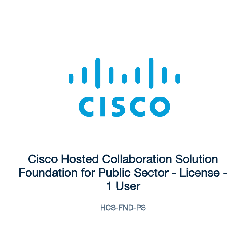 HCS-FND-PS: Cisco Hosted Collaboration Solution Foundation for Public Sector