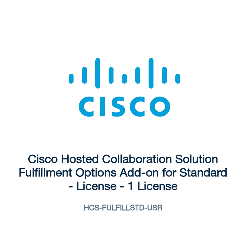 HCS-FULFILLSTD-USR: Cisco Hosted Collaboration Solution Fulfillment Options Add-on for