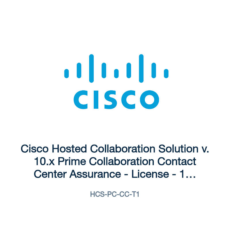 HCS-PC-CC-T1: Cisco Hosted Collaboration Solution v. 10.x Prime Collaboration
