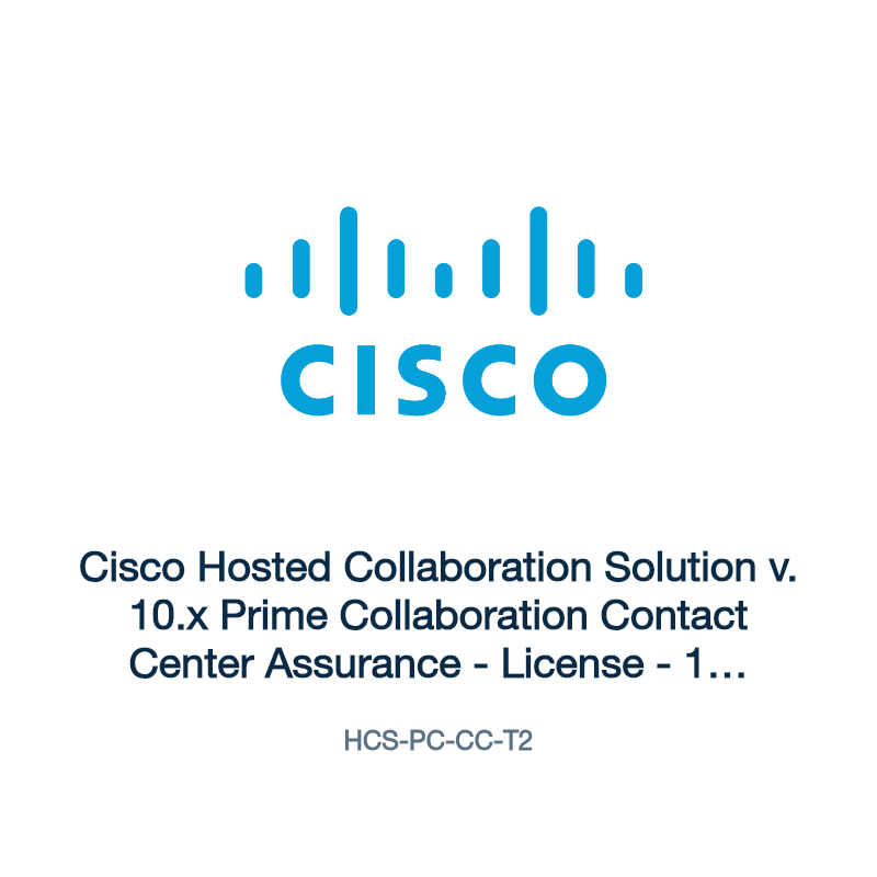 HCS-PC-CC-T2: Cisco Hosted Collaboration Solution v. 10.x Prime Collaboration