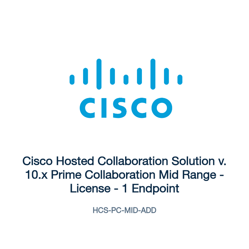 HCS-PC-MID-ADD: Cisco Hosted Collaboration Solution v. 10.x Prime Collaboration Mid