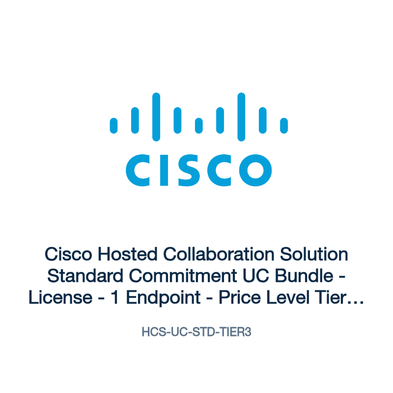 HCS-UC-STD-TIER3: Cisco Hosted Collaboration Solution Standard Commitment UC Bundle