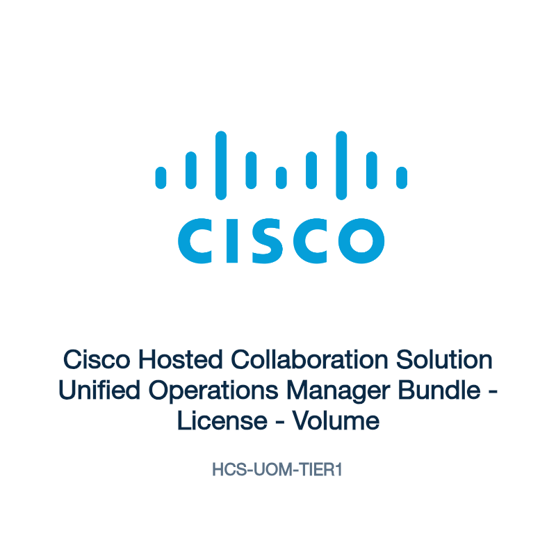 HCS-UOM-TIER1: Cisco Hosted Collaboration Solution Unified Operations Manager Bundle