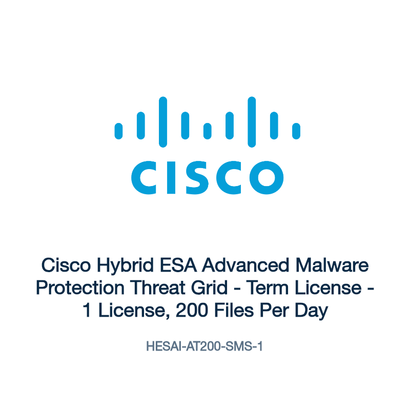 HESAI-AT200-SMS-1: Cisco Hybrid ESA Advanced Malware Protection Threat Grid
