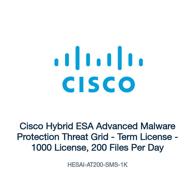 HESAI-AT200-SMS-1K: Cisco Hybrid ESA Advanced Malware Protection Threat Grid