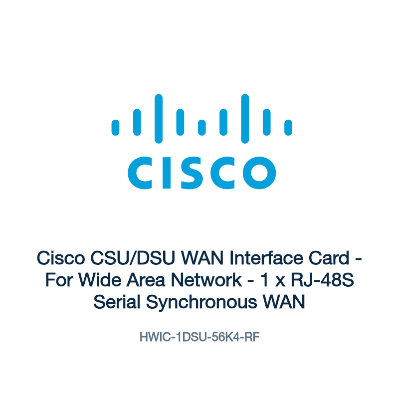 HWIC-1DSU-56K4-RF: Cisco CSU/DSU WAN Interface Card