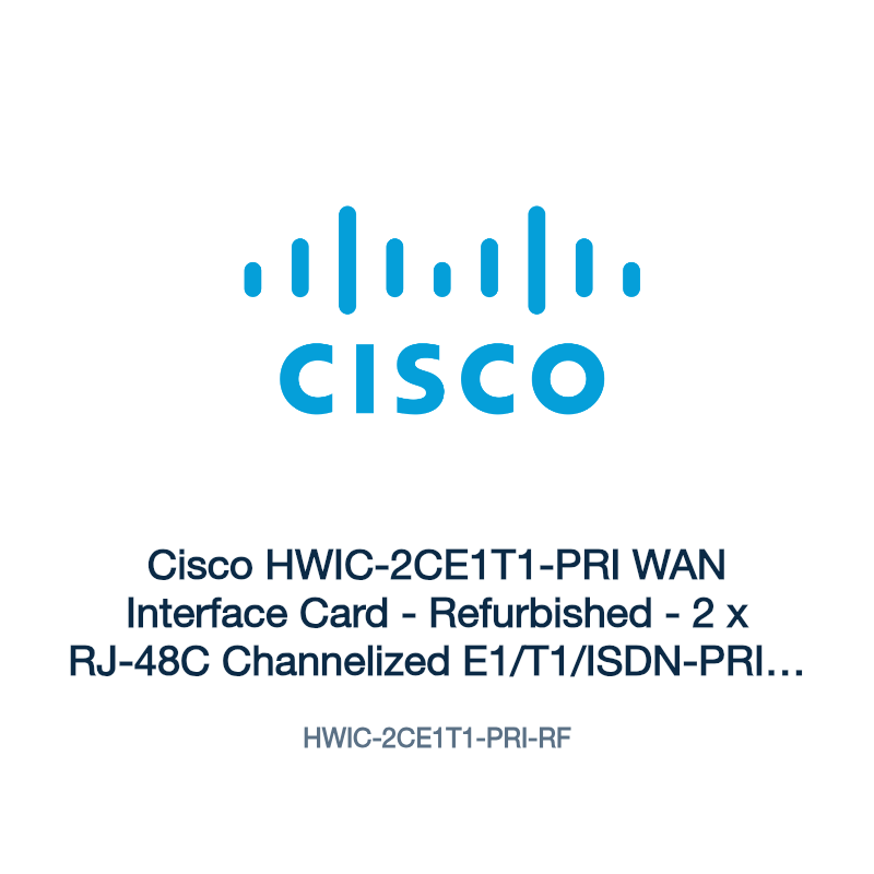 HWIC-2CE1T1-PRI-RF: Cisco HWIC-2CE1T1-PRI WAN Interface Card