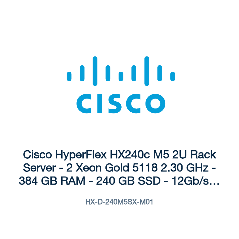 HX-D-240M5SX-M01: Cisco HyperFlex HX240c M5 2U Rack Server