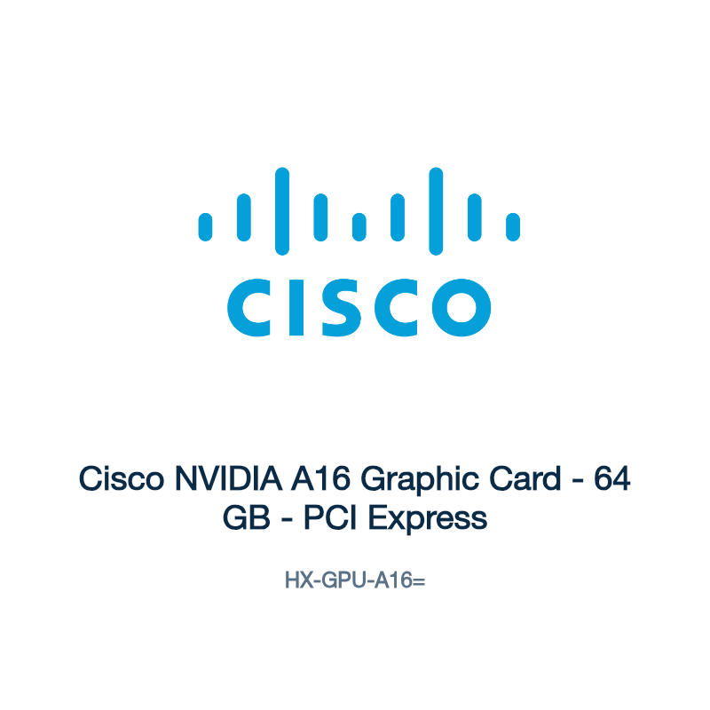HX-GPU-A16=: Cisco NVIDIA A16 Graphic Card