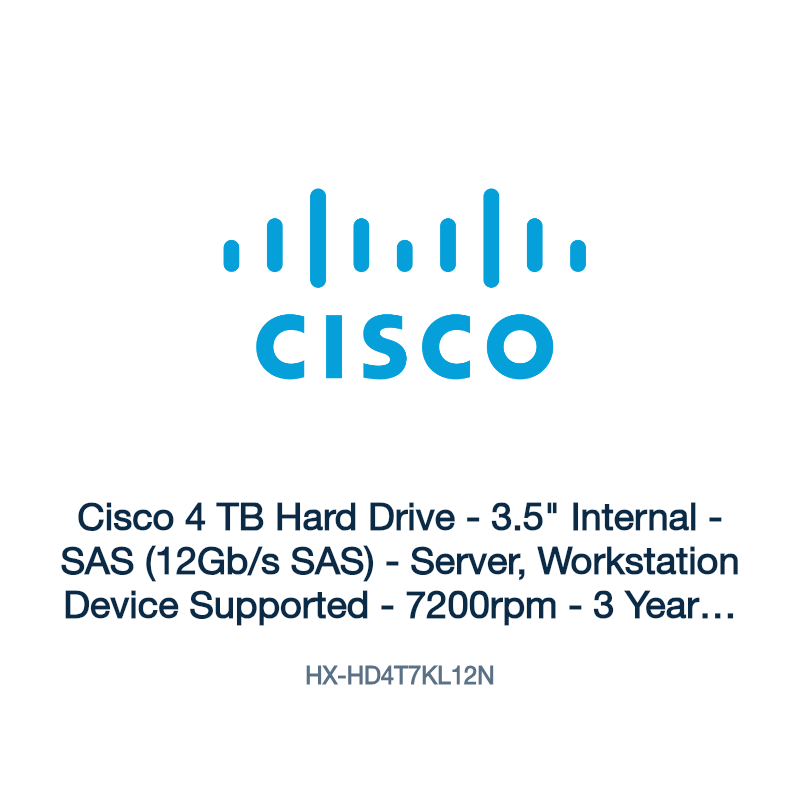 HX-HD4T7KL12N: Cisco 4 TB Hard Drive
