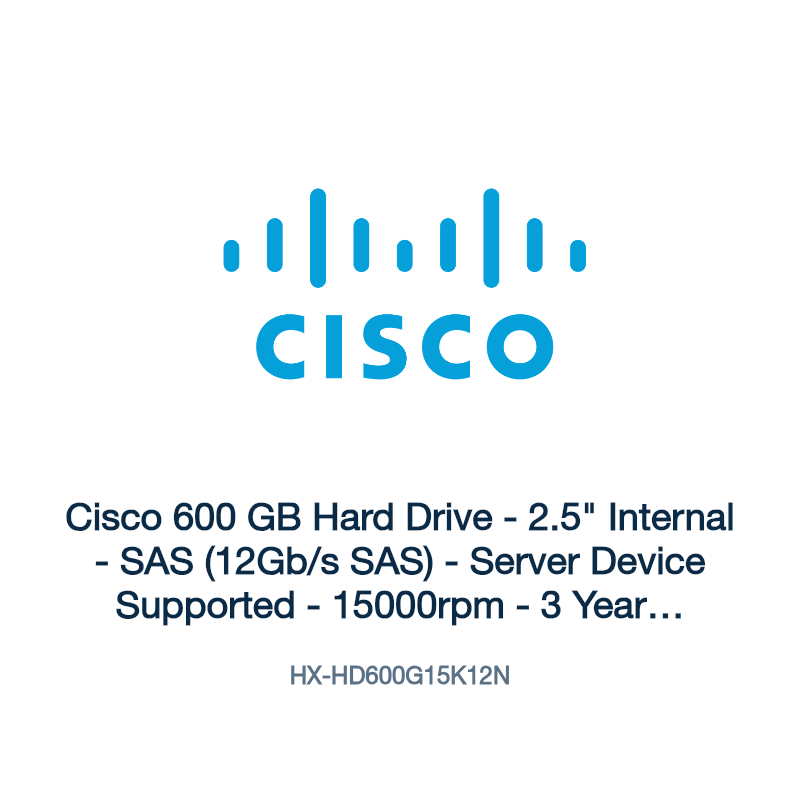 HX-HD600G15K12N: Cisco 600 GB Hard Drive