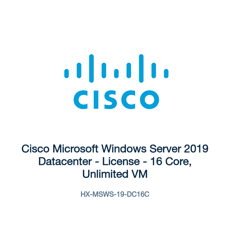 HX-MSWS-19-DC16C: Cisco Microsoft Windows Server 2019 Datacenter