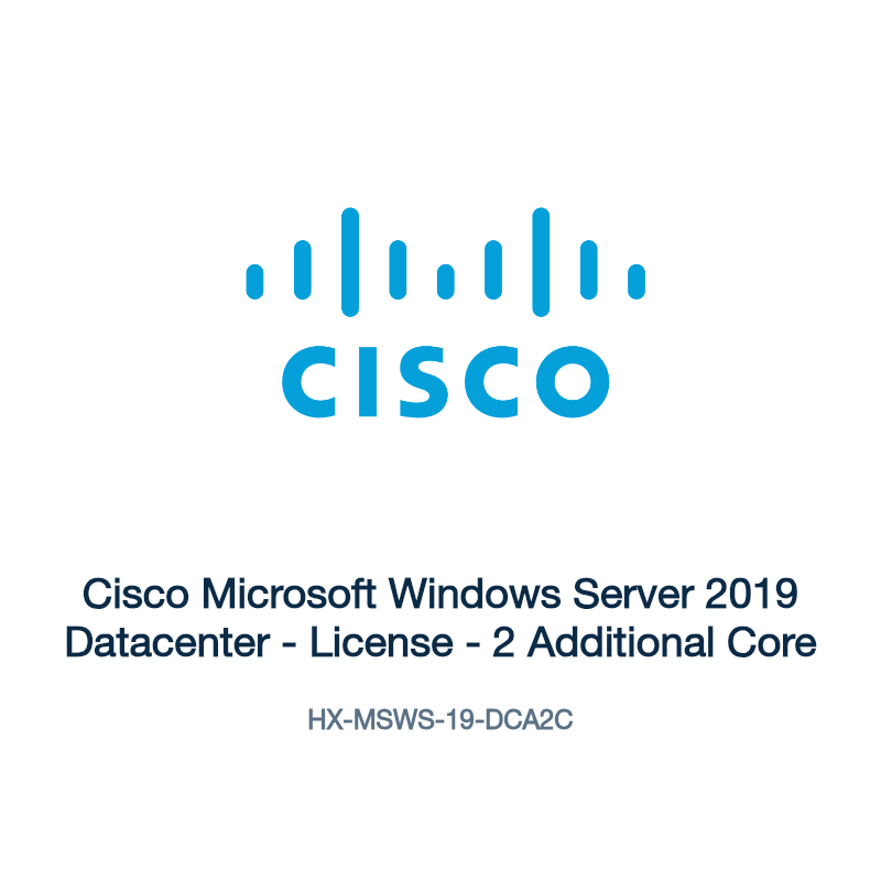 HX-MSWS-19-DCA2C: Cisco Microsoft Windows Server 2019 Datacenter