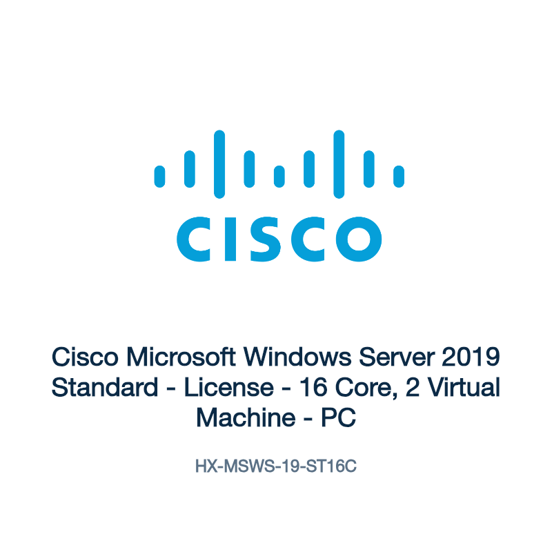 HX-MSWS-19-ST16C: Cisco Microsoft Windows Server 2019 Standard