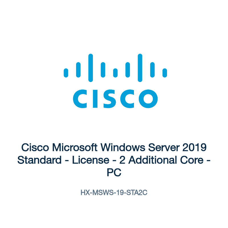 HX-MSWS-19-STA2C: Cisco Microsoft Windows Server 2019 Standard