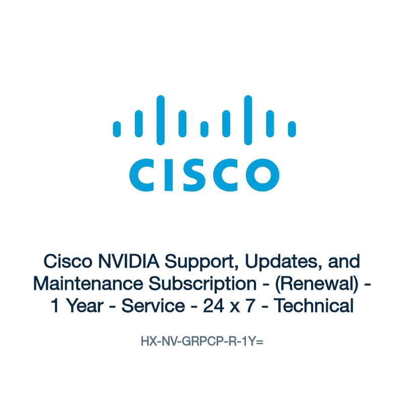 HX-NV-GRPCP-R-1Y=: Cisco NVIDIA Support, Updates, and Maintenance Subscription