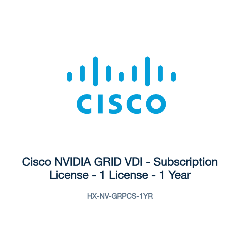 HX-NV-GRPCS-1YR: Cisco NVIDIA GRID VDI