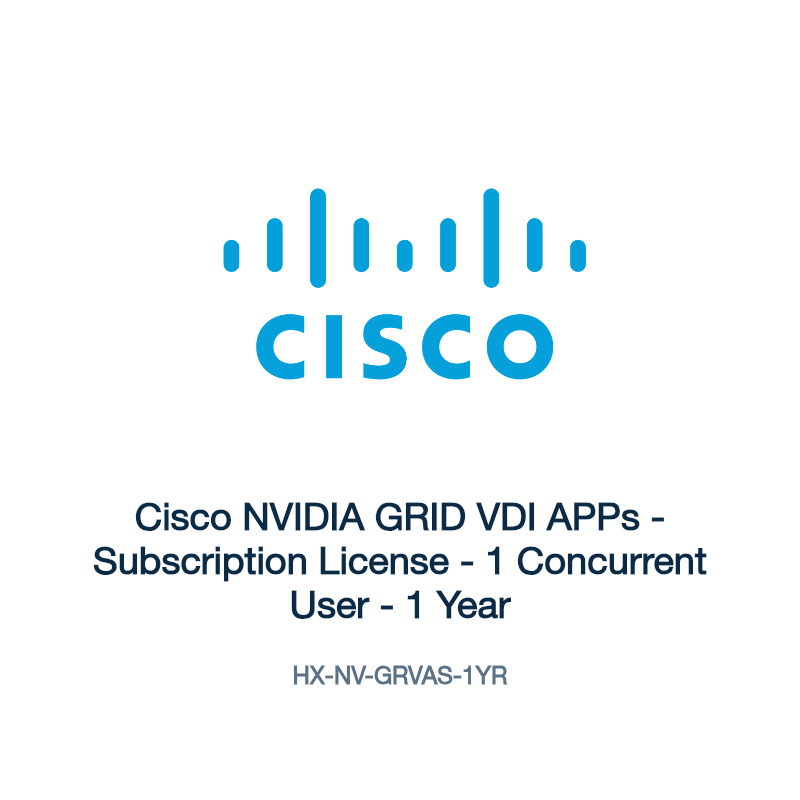 HX-NV-GRVAS-1YR: Cisco NVIDIA GRID VDI APPs