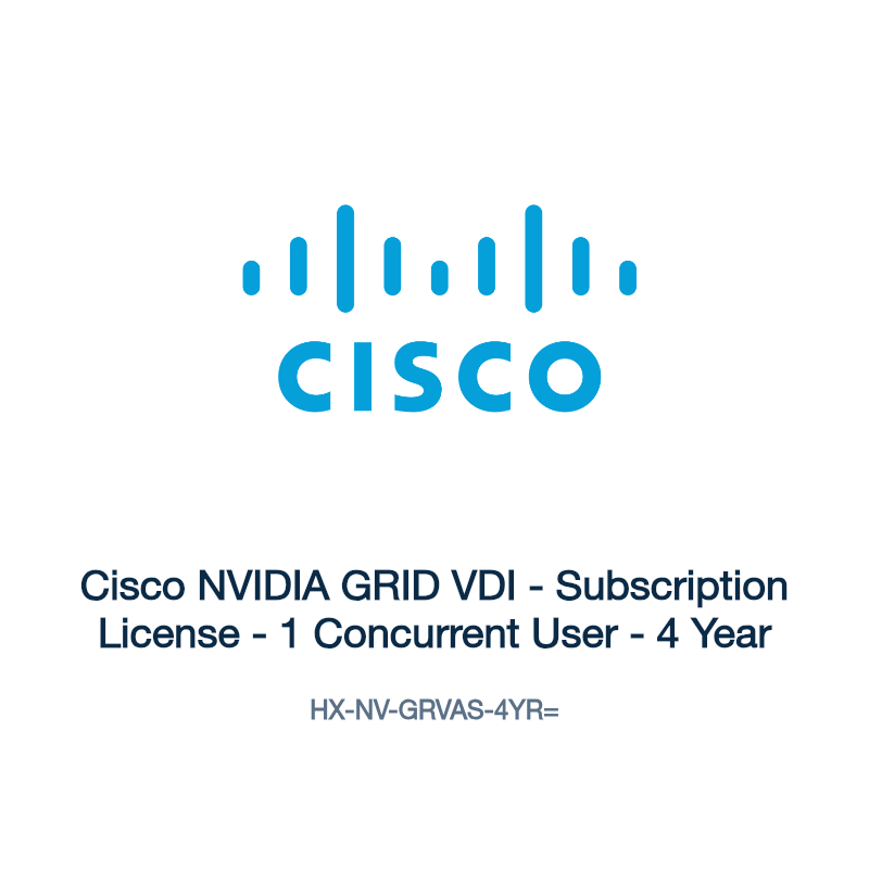HX-NV-GRVAS-4YR=: Cisco NVIDIA GRID VDI