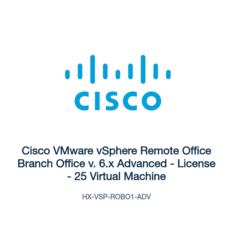HX-VSP-ROBO1-ADV: Cisco VMware vSphere Remote Office Branch Office v. 6.x Advanced